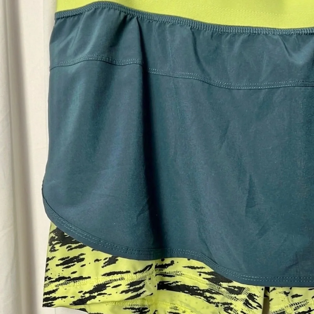 Adidas Climalite Teal and Yellow 2 in 1 Athletic Skort Size XL